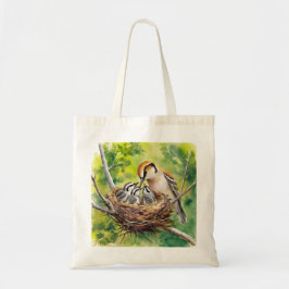 Bolsa Tote Sweet Bird Nest Painting