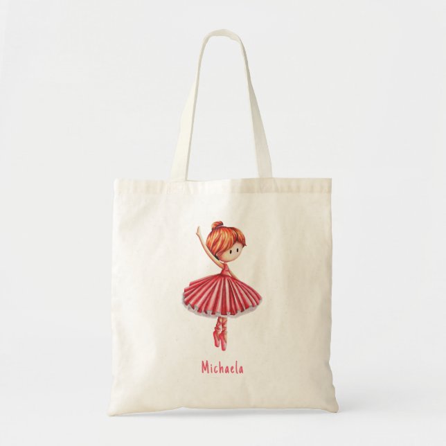 Bolsa Tote Sweet Girly Ballerina Dançando (Frente)