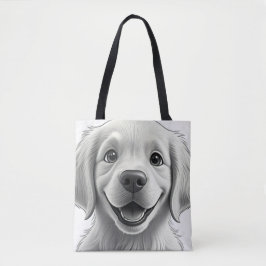 Bolsa Tote Sweet Golden Joy: Pixar-Style Puppy Friends