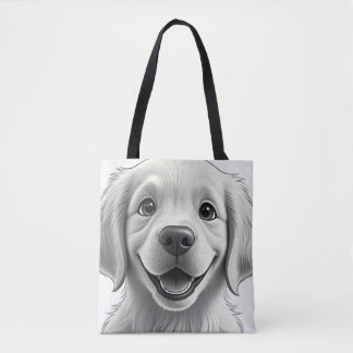 Bolsa Tote Sweet Golden Joy: Pixar-Style Puppy Friends