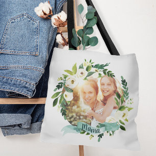 Bolsa Tote Sweet Greenery Wreath Mama Foto