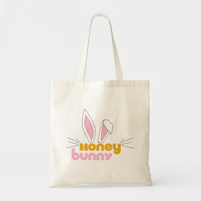 Bolsa Tote Sweet Happy Hunny Bunny Honey Rabbit Art (Frente)