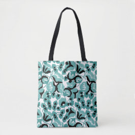 Bolsa Tote Sweet Pea (Teal) Fine Art
