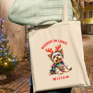 Bolsa Tote Sweet Watercolor Yorkshire Terrier Fesight