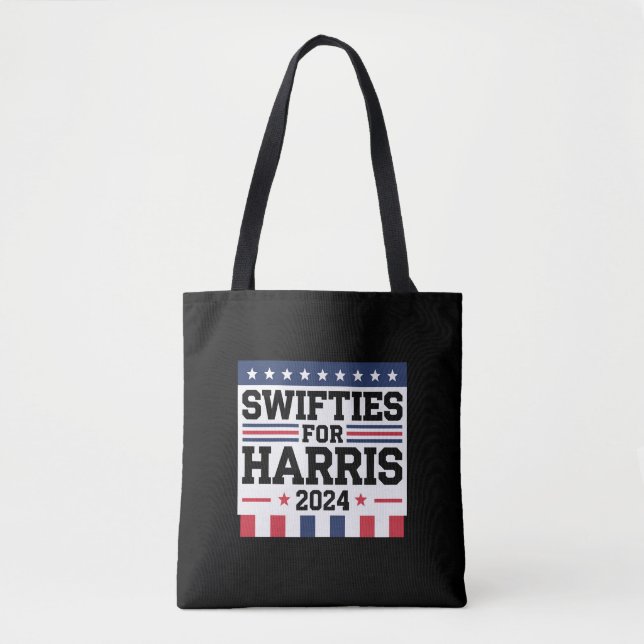 Bolsa Tote Swifties para Kamala Harris 2024 Apoio à Votação (Frente)