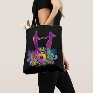 Bolsa Tote Swing Dance Casal On Record And Music Beats