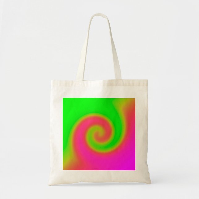 Bolsa Tote Swirl Green Pink (Frente)
