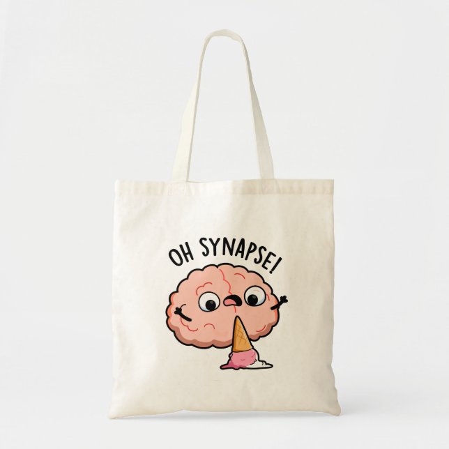 Bolsa Tote Synapse Funny Brain Pun (Frente)