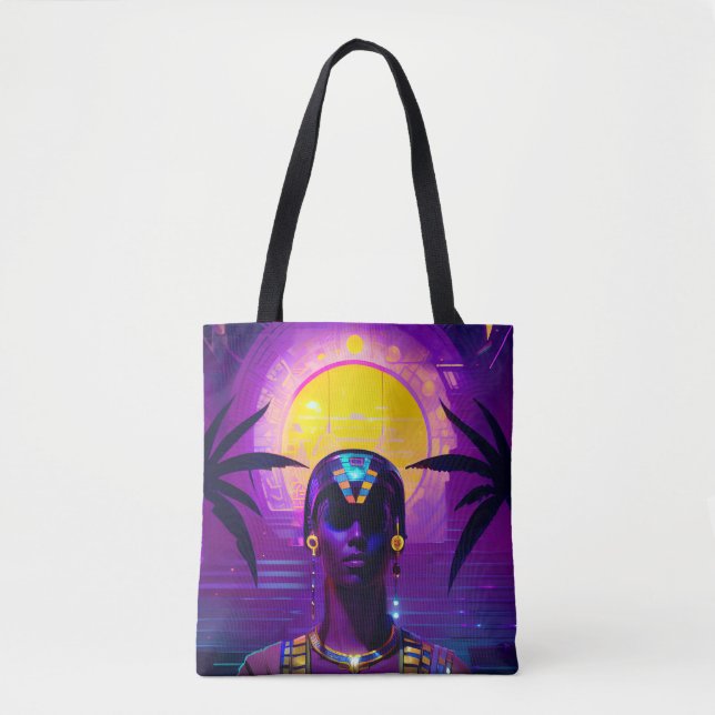 Bolsa Tote Synthwave Pharaoh (Frente)