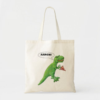 Bolsa Tote T-Rex e pizza
