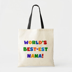Bolsa Tote T-shirt brilhantes das cores do Melhor-est Nana do