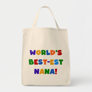 Bolsa Tote T-shirt brilhantes das cores do Melhor-est Nana do