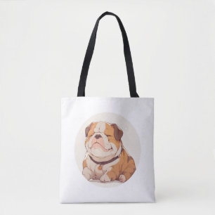 Bolsa Tote T-Shirt Clássico do Bulldog Inglês Adorável