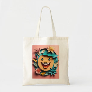 Bolsa Tote T-shirt Design de arte em papel 3D
