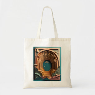 Bolsa Tote T-shirt Design de arte em papel 3D