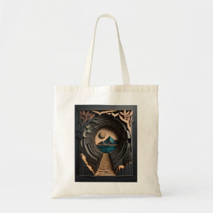 Bolsa Tote T-shirt Design de arte em papel 3D