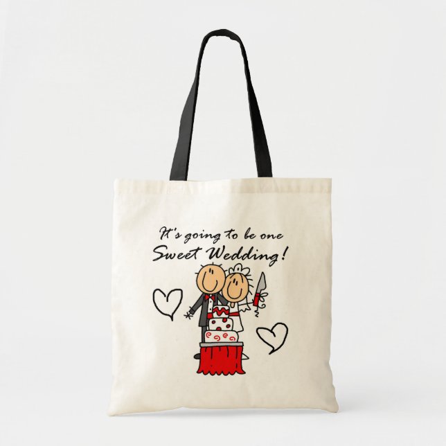 Bolsa Tote T-shirt doces e presentes de um casamento (Frente)
