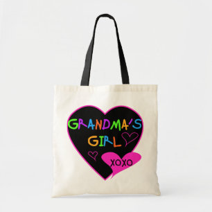 Bolsa Tote T-shirt e presentes da menina da avó do coração