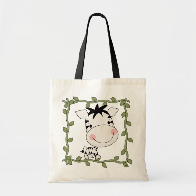 Bolsa Tote T-shirt e presentes da zebra do bebê (Frente)