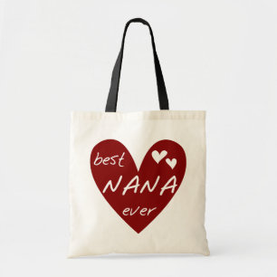 Bolsa Tote T-shirt e presentes de Nana do coração vermelho