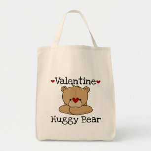 Bolsa Tote T-shirt e presentes do urso de Huggy dos namorados