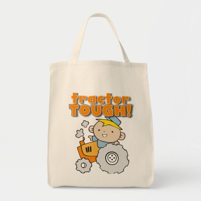 Bolsa Tote T-shirt e presentes resistentes do trator (Frente)