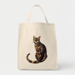 Bolsa Tote T-Shirt Gato de Bengala