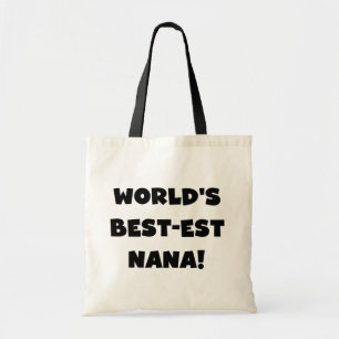 Bolsa Tote T-shirt preto e branco do Melhor-est Nana do mundo