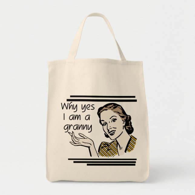 Bolsa Tote T-shirt retros e presentes da avó (Frente)