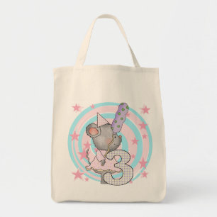 Bolsa Tote T-shirts e presentes com aniversário de 3 anos de