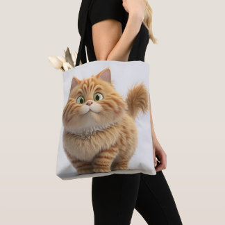 BOLSA TOTE TABELA DE LARANJA DE GORDURA CUTA POR GATO