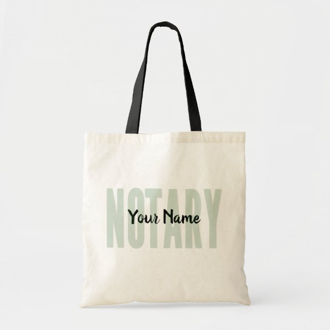 Bolsa Tote Tabelião Público Fonte Grande Verde Desbotado Pers (Frente)