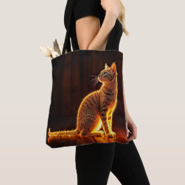 Bolsa Tote Tabuleiro de luz quente animal brilhando aura