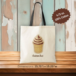 Bolsa Tote Taça de Sorvete de Dois Flavors