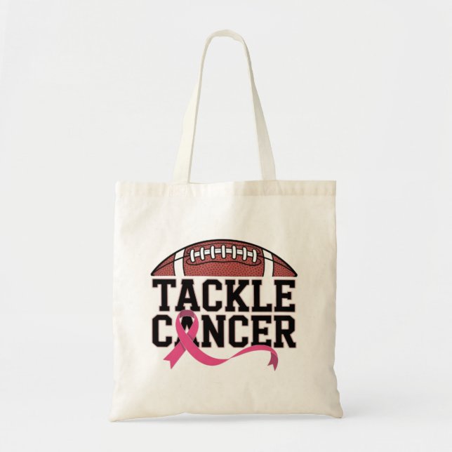Bolsa Tote Tackle Cancer Pink Ribbon Design (Frente)