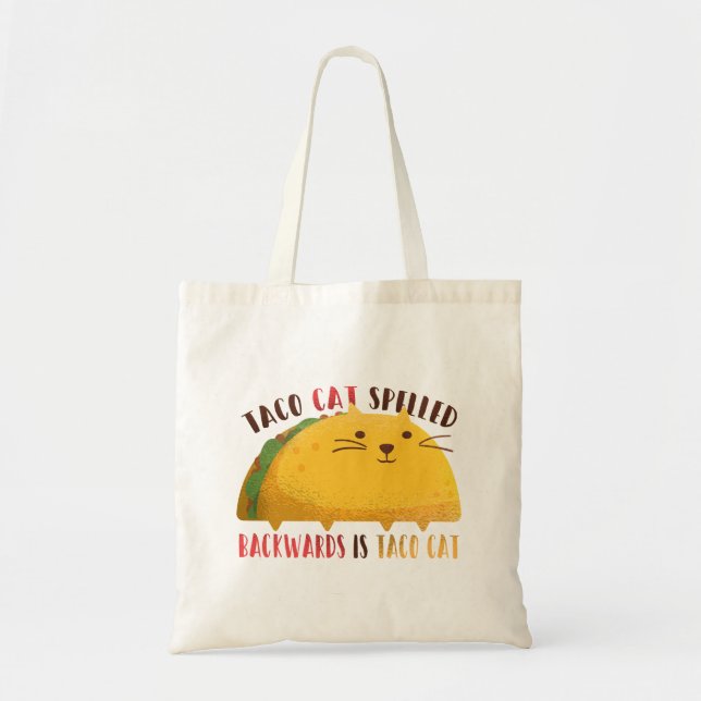 Bolsa Tote Taco Cat Palindrome (Frente)