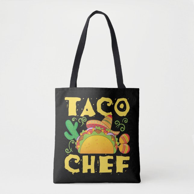 Bolsa Tote Taco Chef Cook Comida mexicano (Frente)