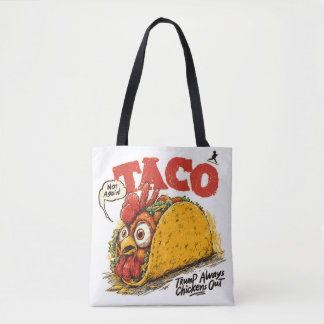 Bolsa Tote Taco de Taco Sempre Fala De Política Engraçada
