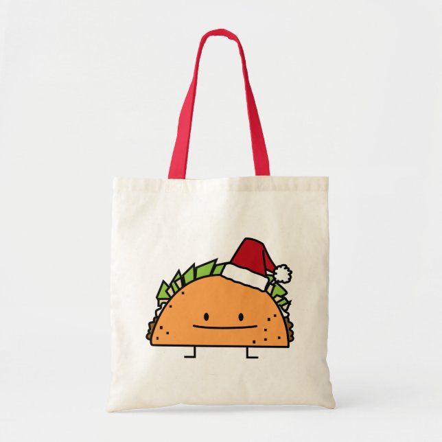 Bolsa Tote Taco que veste a salsa da carne do escudo do Natal (Frente)
