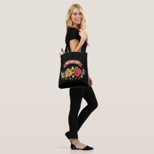 Bolsa Tote Taco Sobre Amor Desenho Animado Fofo Retrô Dia dos