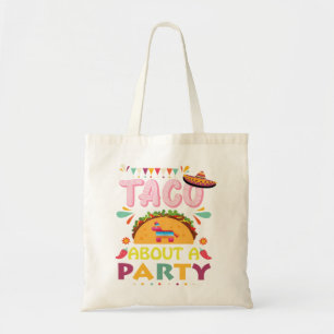 Bolsa Tote Taco Sobre Uma Festa De Aniversário Fiesta Cinco D