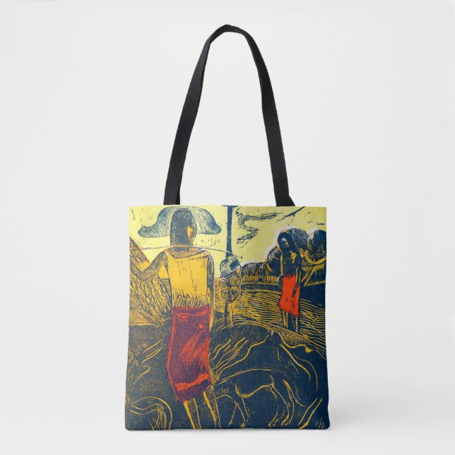 Bolsa Tote Tahitian Women and Dog, Gauguin (Frente)