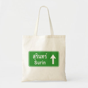 Bolsa Tote ⚠ tailandês do sinal de tráfego da estrada do
