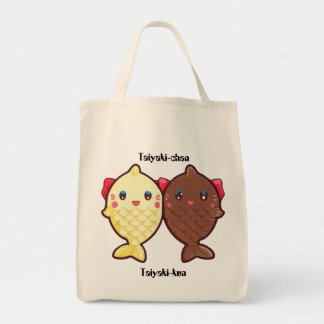 Bolsa Tote Taiyaki Peixe Gato Japonês Calçado Deserto Sorvete