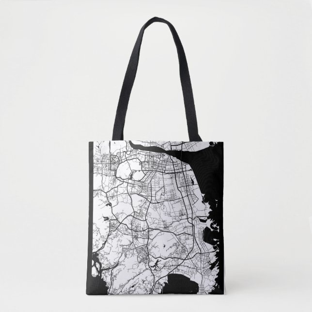 Bolsa Tote Taizhou China City Map (Frente)
