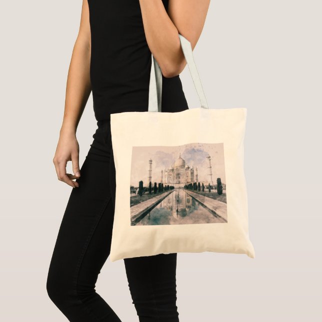 Bolsa Tote Taj Mahal, Índia (Frente (produto))