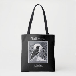 Bolsa Tote Talkeetna Alaska Raven em neve