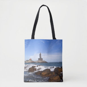 Bolsa Tote Tamil Nadu da estátua   de Thiruvalluvar do santo