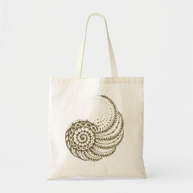 Bolsa Tote Tan orgânico da espiral (Frente)