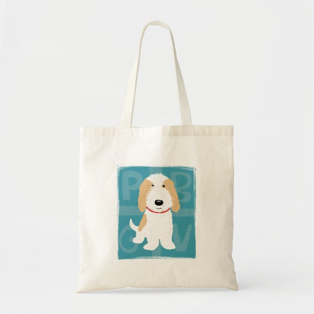 Bolsa Tote Tan & PBGV branco (Frente)